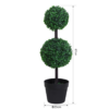 PE Set of 2 Artificial Boxwood Ball Topiary Plant Tree's Green PE Set of 2 Artificial Boxwood Ball Topiary Plant Tree's Green - Image 3