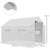 Outsunny Tunnel Greenhouse W/ UV-resistant PE Cover, Wide Door, 2 x 3(m), White - Image 3