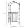 Metal Decorative Backyard Arch Gate Garden Arbor for Climbing Plants Outsunny Metal Decorative Backyard Arch Gate Garden Arbor for Climbing Plants Outsunny - Image 3