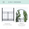 Metal Garden Arch with Double Gate for Climbing Plants