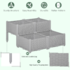 PP Set Of 2 Raised Outdoor Garden Planter Box - Image 3