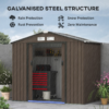 Lockable Garden Shed Large Patio Roofed Tool Metal Storage Sheds Box Khaki Lockable Garden Shed Large Patio Roofed Tool Metal Storage Sheds Box Khaki - Image 3