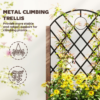 Outsunny Wooden Raised Bed, Outdoor Planter Box w/ Metal Trellis Outsunny Wooden Raised Bed, Outdoor Planter Box w/ Metal Trellis - Image 3
