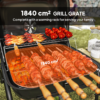 Outsunny Charcoal Barbecue Grill Portable BBQ with Lockable Lid, Vent - Image 4