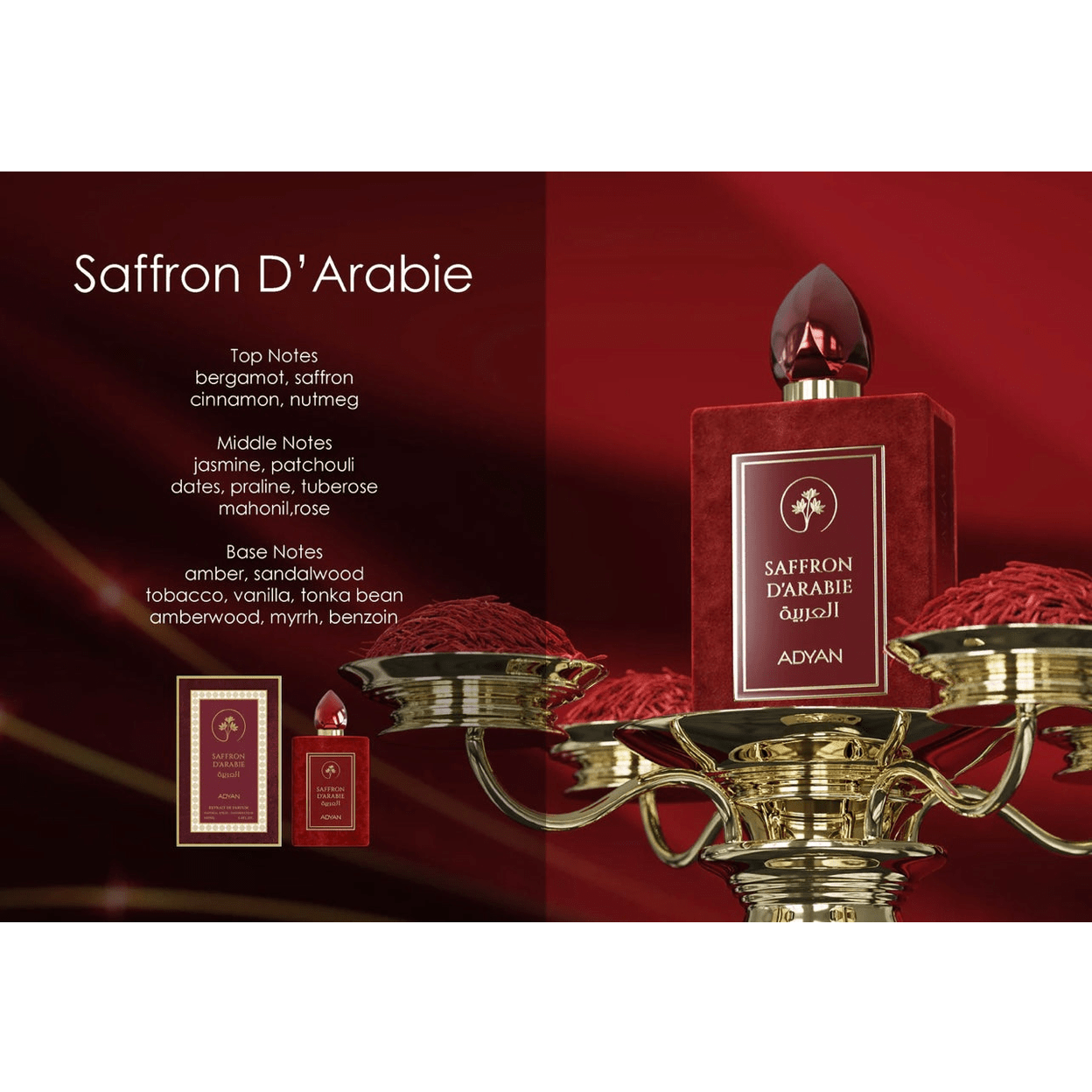 Adyan Saffron D’Arabie Extrait de Parfum 100ml Adyan Saffron D’Arabie Extrait de Parfum 100ml - Image 3