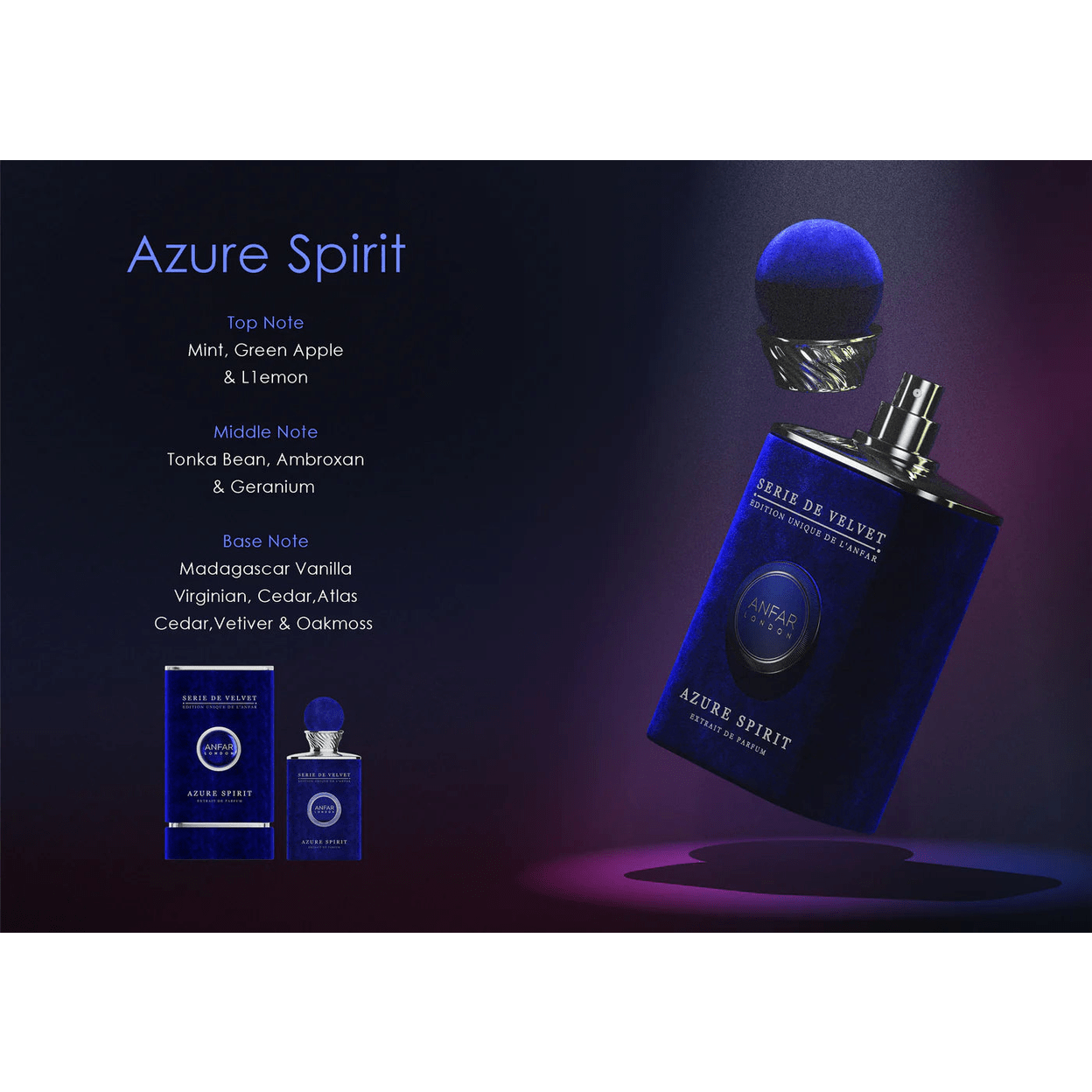 Anfar London Azure Spirit Extrait de Parfum 100ml Anfar London Azure Spirit Extrait de Parfum 100ml - Image 3