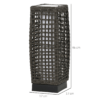 Outdoor Rattan Solar Lantern with Auto On/Off LED Lights