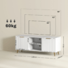Modern TV Stand Cabinet with Living Room Storage, White