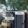 4 x 6ft Outdoor Garden Storage Shed with Window, Dark Grey