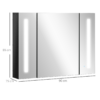 kleankin LED Bathroom Mirror Cabinet with Shelves Wall Mount High Gloss Black kleankin LED Bathroom Mirror Cabinet with Shelves Wall Mount High Gloss Black