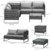 4-Piece PE Rattan Outdoor Garden Furniture Set Mixed Grey 4-Piece PE Rattan Outdoor Garden Furniture Set Mixed Grey