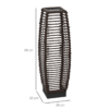 Rattan Solar Floor Lamp with Auto On/Off LED Light, Brown Rattan Solar Floor Lamp with Auto On/Off LED Light, Brown