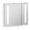 kleankin LED Illuminated Mirror Cabinet Lights, Touch Switch, for Bathroom