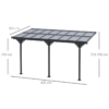 Outdoor Patio Gazebo Pergola, Aluminum Post, 4.35x3m Mounted on the Wall Roof Outdoor Patio Gazebo Pergola, Aluminum Post, 4.35x3m Mounted on the Wall Roof