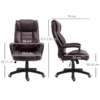 High Back 6 Points Vibration Massage Executive Office Chair, Brown Vinsetto High Back 6 Points Vibration Massage Executive Office Chair, Brown Vinsetto
