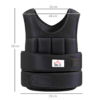 10kg Adjustable Weight Vest for Running and Gym Training, Black