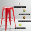 76cm Red Metal Bar Stool - Image 2