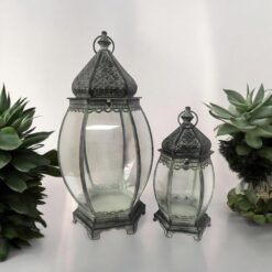 Metal Garden Lanterns – Set of 2 – Style A