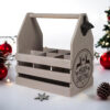 Rustic Grey 6 Bottle Holder with Bottle Opener - Image 3