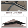2.5x1.5m BBQ Tent Canopy Patio Outdoor Awning Gazebo Party Sun Shelter - Image 4