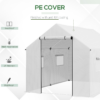 Outsunny Tunnel Greenhouse W/ UV-resistant PE Cover, Wide Door, 2 x 3(m), White - Image 4
