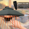 Outsunny 2kw Electric Heater LED Halogen Heating Hanging Light Outdoor Remote - Image 4