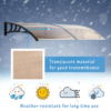 Outsunny 80 L x 195 W x 23 H cm Clear Polycarbonate Curved Awning Black - Image 4