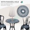 3 Pc Cast Aluminium Bistro Set - Image 4