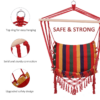 Hammock Chair Swing Colourful Striped Seat Porch Indoor Outdoor Hanging Beach Hammock Chair Swing Colourful Striped Seat Porch Indoor Outdoor Hanging Beach - Image 4