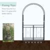Metal Garden Arch with Double Gate for Climbing Plants