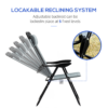 2 Portable Folding Recliner Outdoor Patio Chaise Lounge Chair with Backrest - Image 4