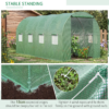 Polytunnel Walk-in Greenhouse with Zip Door and Windows - Image 4