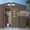 Lockable Garden Shed Large Patio Roofed Tool Metal Storage Sheds Box Khaki Lockable Garden Shed Large Patio Roofed Tool Metal Storage Sheds Box Khaki - Image 4