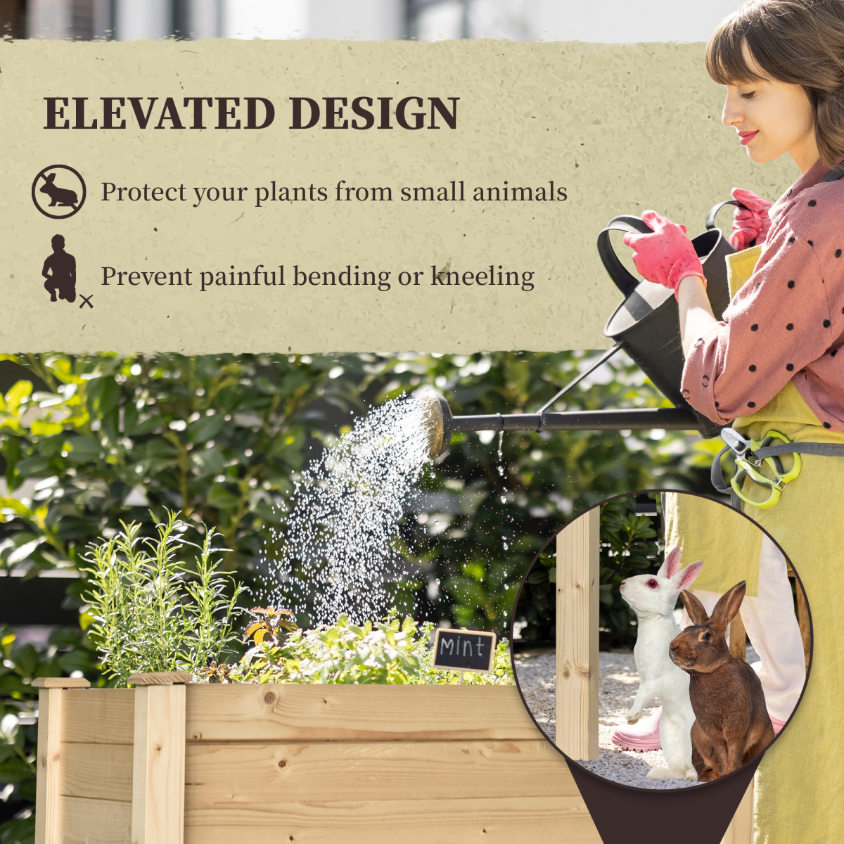 Raised Wood Garden Bed Planter Raised Wood Garden Bed Planter - Image 4