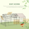 Outdoor Pet Shelter with Weather Protection and Portable Cage Design