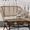 Rattan Bistro Set for Small Balcony with Cushions, Light Grey Rattan Bistro Set for Small Balcony with Cushions, Light Grey