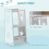 AIYAPLAY 2 in 1 Toddler Step Stool with Safety Rail for Kitchen, White AIYAPLAY 2 in 1 Toddler Step Stool with Safety Rail for Kitchen, White