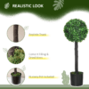 Set of 2 Artificial Boxwood Ball Trees in Pots – 60cm Indoor Outdoor Plants Set of 2 Artificial Boxwood Ball Trees in Pots – 60cm Indoor Outdoor Plants - Image 4