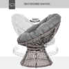 360??Swivel Rattan Papasan Moon Bowl Chair Round Outdoor Padded-Grey Outsunny 360??Swivel Rattan Papasan Moon Bowl Chair Round Outdoor Padded-Grey Outsunny