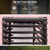 Rattan Solar Floor Lamp with Auto On/Off LED Light, Brown Rattan Solar Floor Lamp with Auto On/Off LED Light, Brown