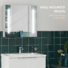 kleankin LED Illuminated Mirror Cabinet Lights, Touch Switch, for Bathroom