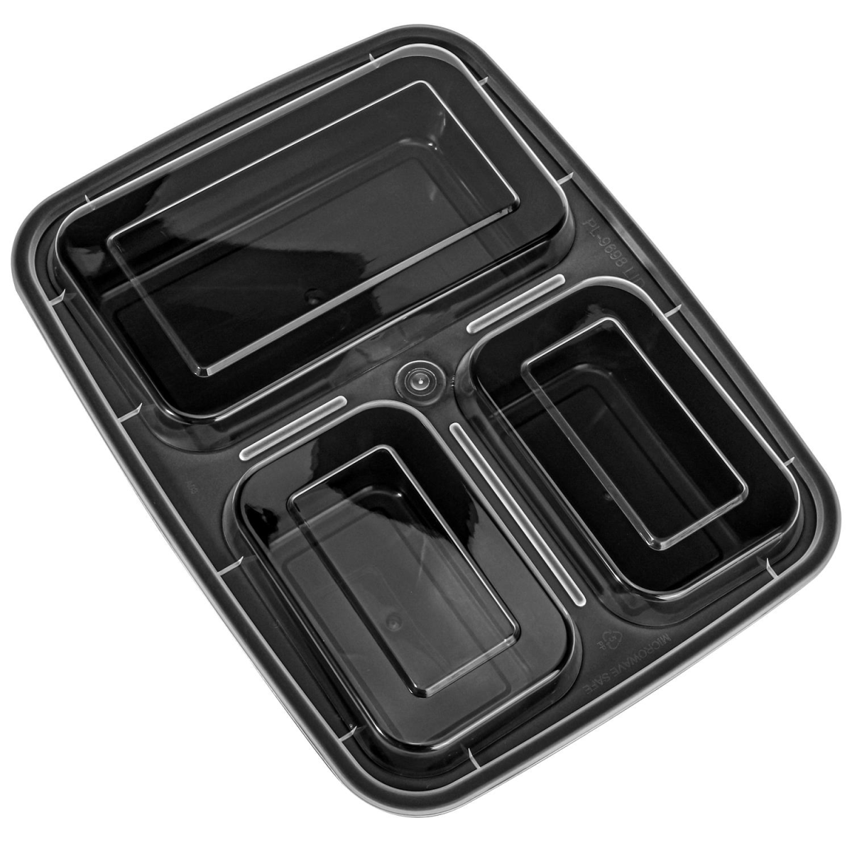 VINSANI 20pk 3 COMPARTMENTS MEAL PREP CONTAINERS 1010477 VINSANI 20pk 3 COMPARTMENTS MEAL PREP CONTAINERS 1010477 - Image 5