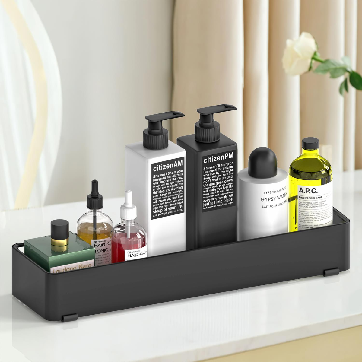 VINSANI 2pc BLACK SHOWER CADDY 1010503 VINSANI 2pc BLACK SHOWER CADDY 1010503 - Image 4