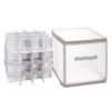 VINSANI GREY XMAS 64 BAUBLE DECORATIONS BOX 0000503