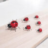 Metal Ladybird Garden Decorations – Set of 6