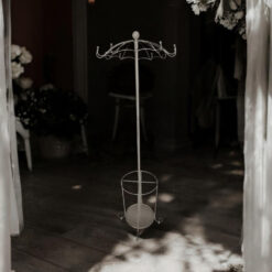 Alternative view of 172cm Cream Metal Coat and Umbrella Stand
