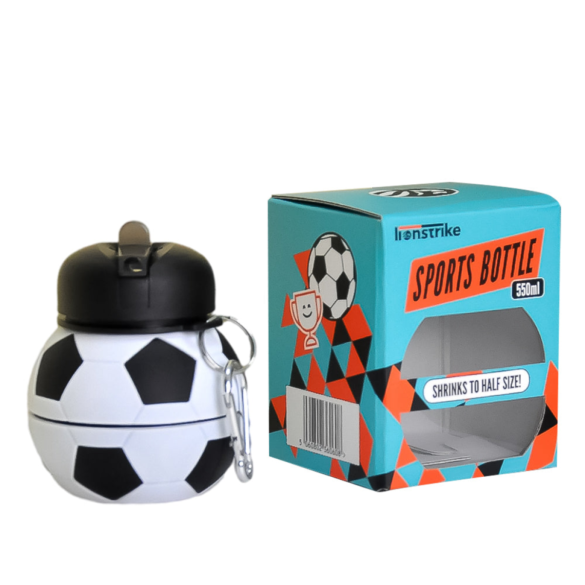 Lionstrike 550ml Collapsible Football Sports Water Bottle for Kids Lionstrike 550ml Collapsible Football Sports Water Bottle for Kids - Image 6