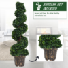 PE Set of 2 Artificial Boxwood Spiral Topiary Plant Tree's Green PE Set of 2 Artificial Boxwood Spiral Topiary Plant Tree's Green - Image 5