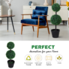 PE Set of 2 Artificial Boxwood Ball Topiary Plant Tree's Green PE Set of 2 Artificial Boxwood Ball Topiary Plant Tree's Green - Image 5