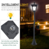 Outsunny Solar Powered Lamp Post, IP44, 18Lx18Wx160H cm-Black Outsunny Solar Powered Lamp Post, IP44, 18Lx18Wx160H cm-Black - Image 5